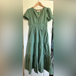 Anthropologie - SOMERSET MAXI DRESS: LINEN EDITION - small petite - green